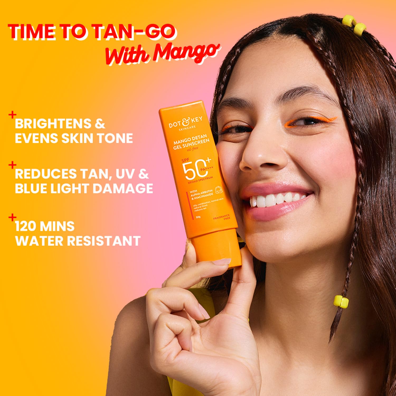 DOT & KEY MANGO DETAN GEL SUNSCREEN SPF 50+ PA++++ 8Og