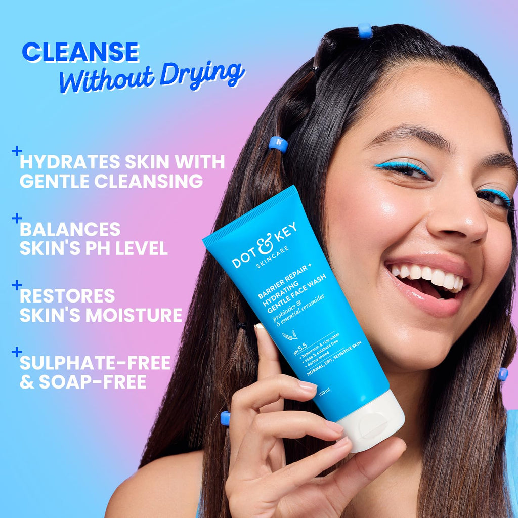 DOT & KEY Barrier Repair + Hydrating Gentle Face Wash 100ml