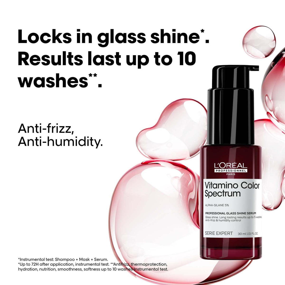 Loreal Professionnel Vitamino Color Spectrum Shampoo, Hair Mask & Glass Shine Serum combo