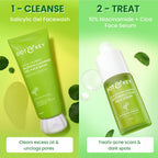 Dot & Key Cica Calming Skincare Combo | Cleanser 100ml, Serum 30ml, Night Gel 60ml, Sunscreen 50g
