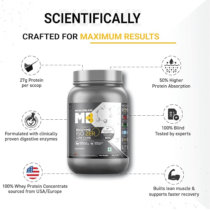 MB Biozyme Iso Zero low Carb-1KgLow Carb Ice Cream Chocolate