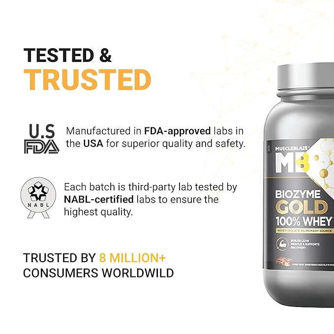 MB Biozyme Gold Whey 1Kg Monk Fruit Sweetened Chocolate Hazelnut