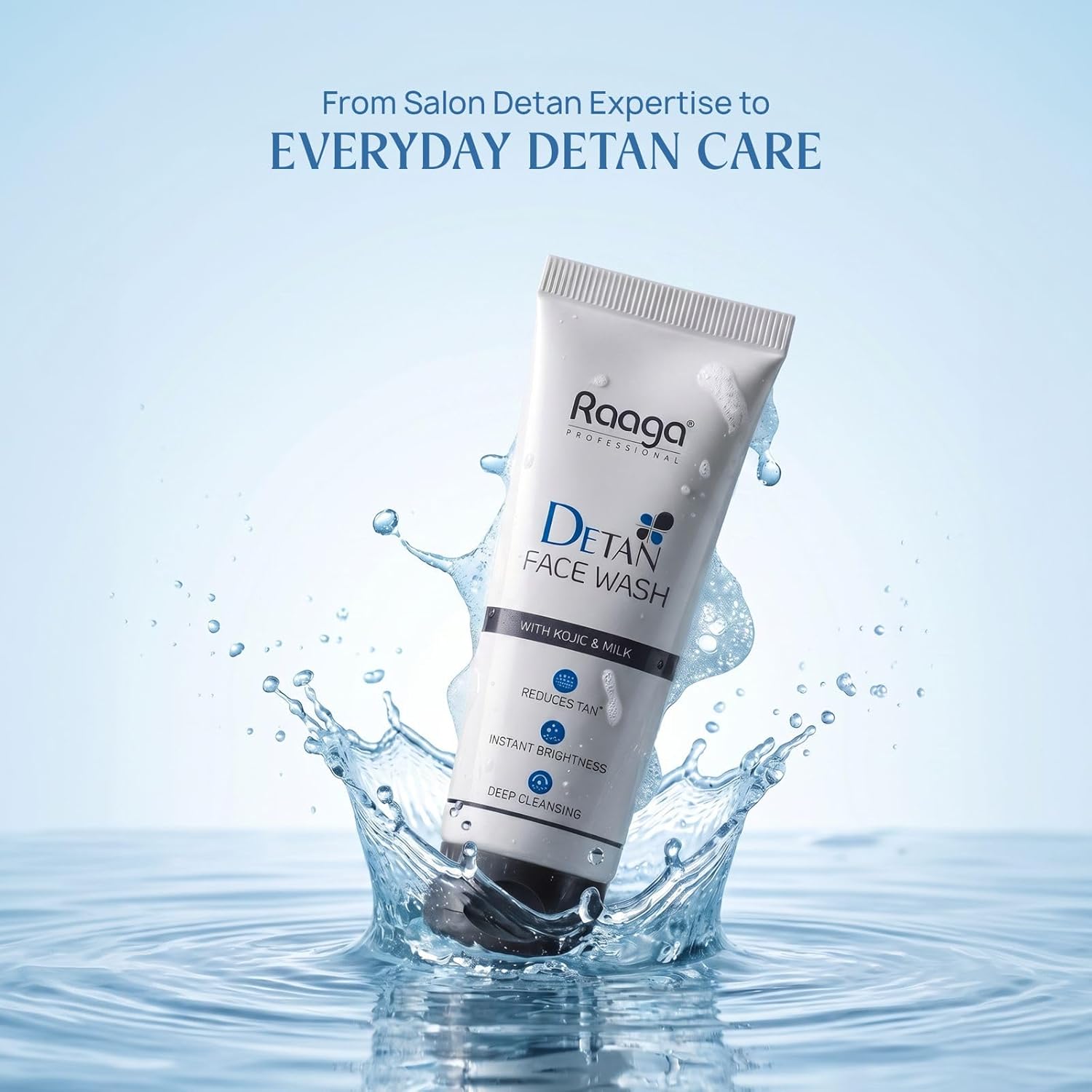 Raaga Professional De-Tan Face Wash with Kojic Acid & Milk -100ml