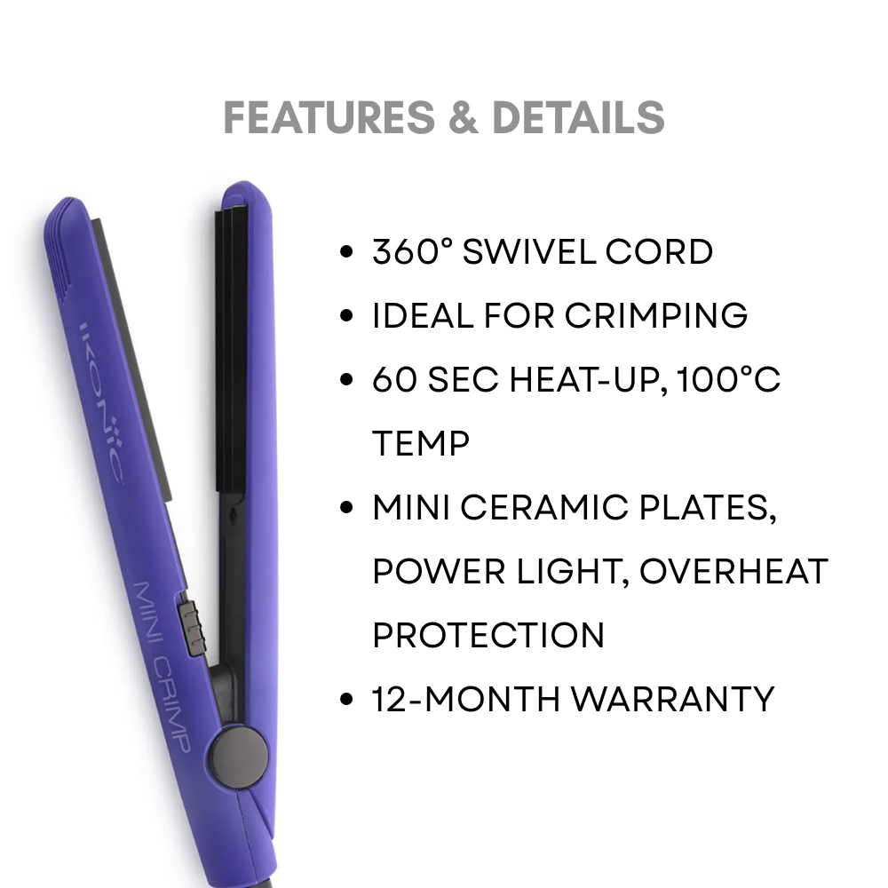 Ikonic Mini Crimper Purple