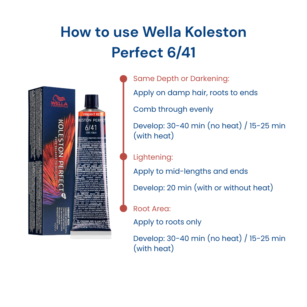 Wella Professionals Koleston Perfect Hair Color 6/41 Colorant Tube 60G