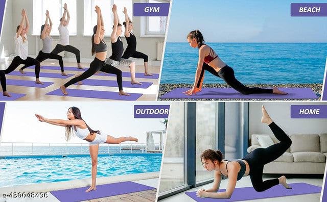 ALYV 6mm Non-Slip Yoga Mat Blue