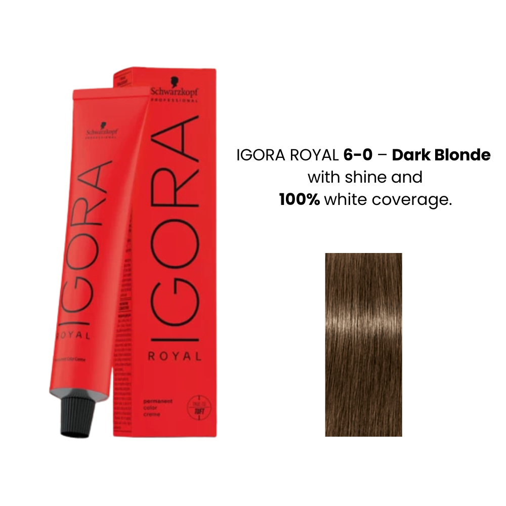 SCHWARZKOPF IGORA ROYAL HAIR COLOR SHADE NO 6-0 (60ML)