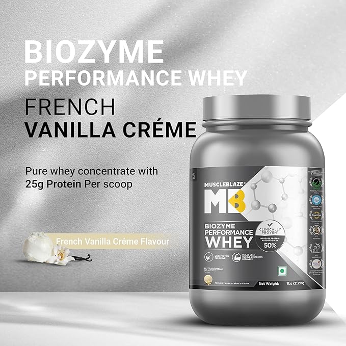 MB Biozyme Performance Whey-1Kg French Vanilla Creme