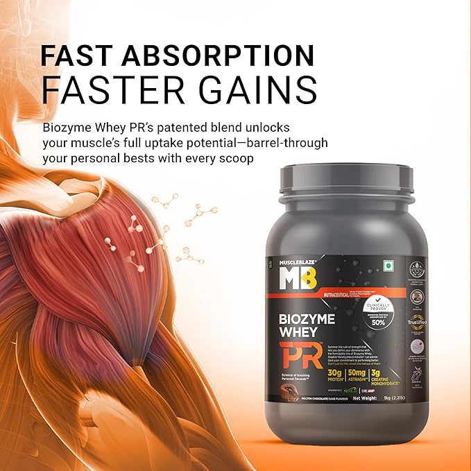 MB Biozyme Whey Pr 1Kg Molten Chocolate Cake