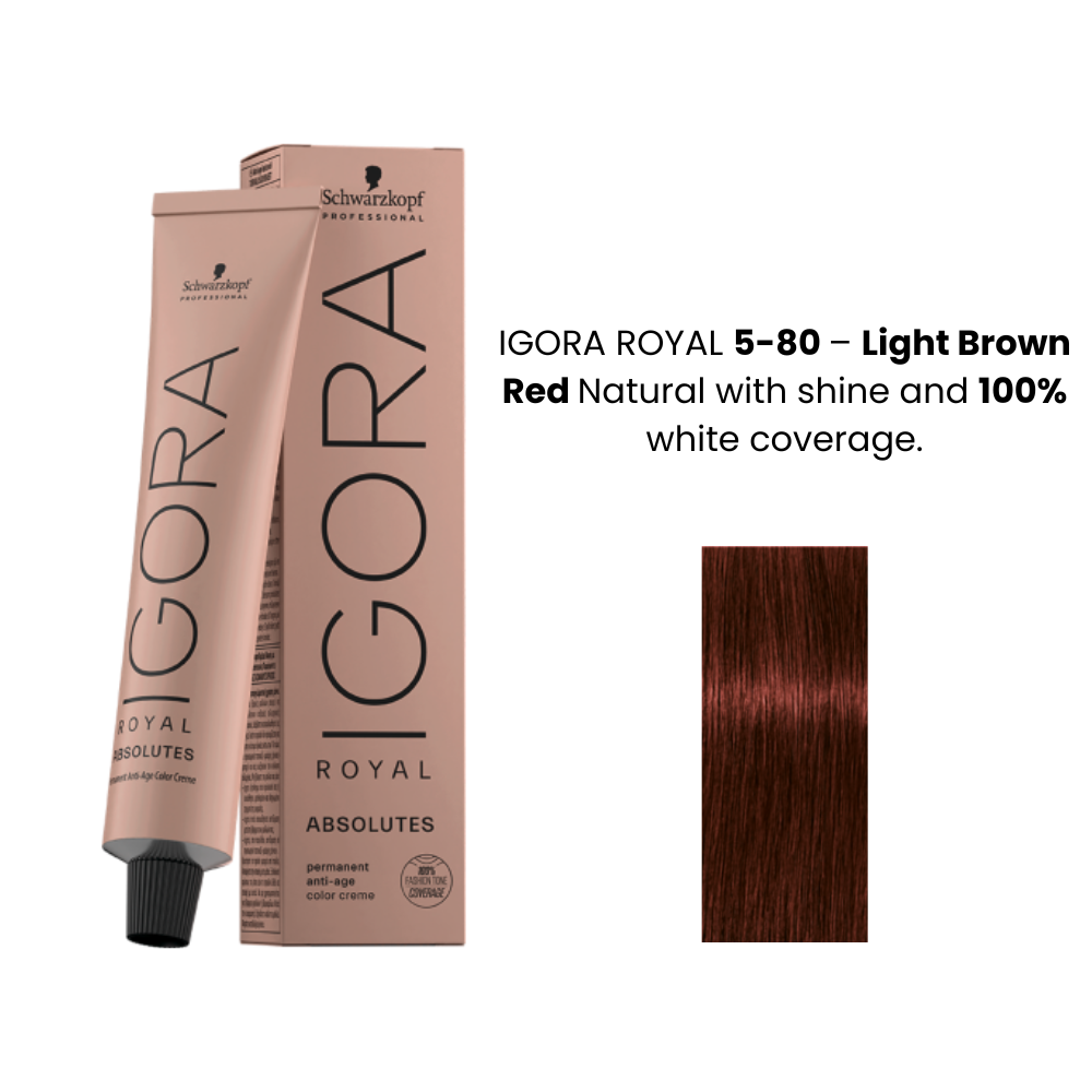 SCHWARZKOPF IGORA ROYAL HAIR COLOR SHADE NO 5-80 (60ML)
