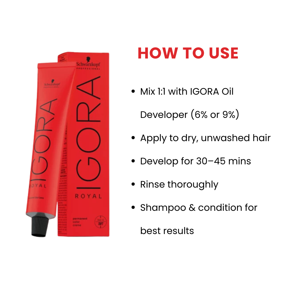 SCHWARZKOPF IGORA ROYAL HAIR COLOR SHADE NO 0-89 (60ML)