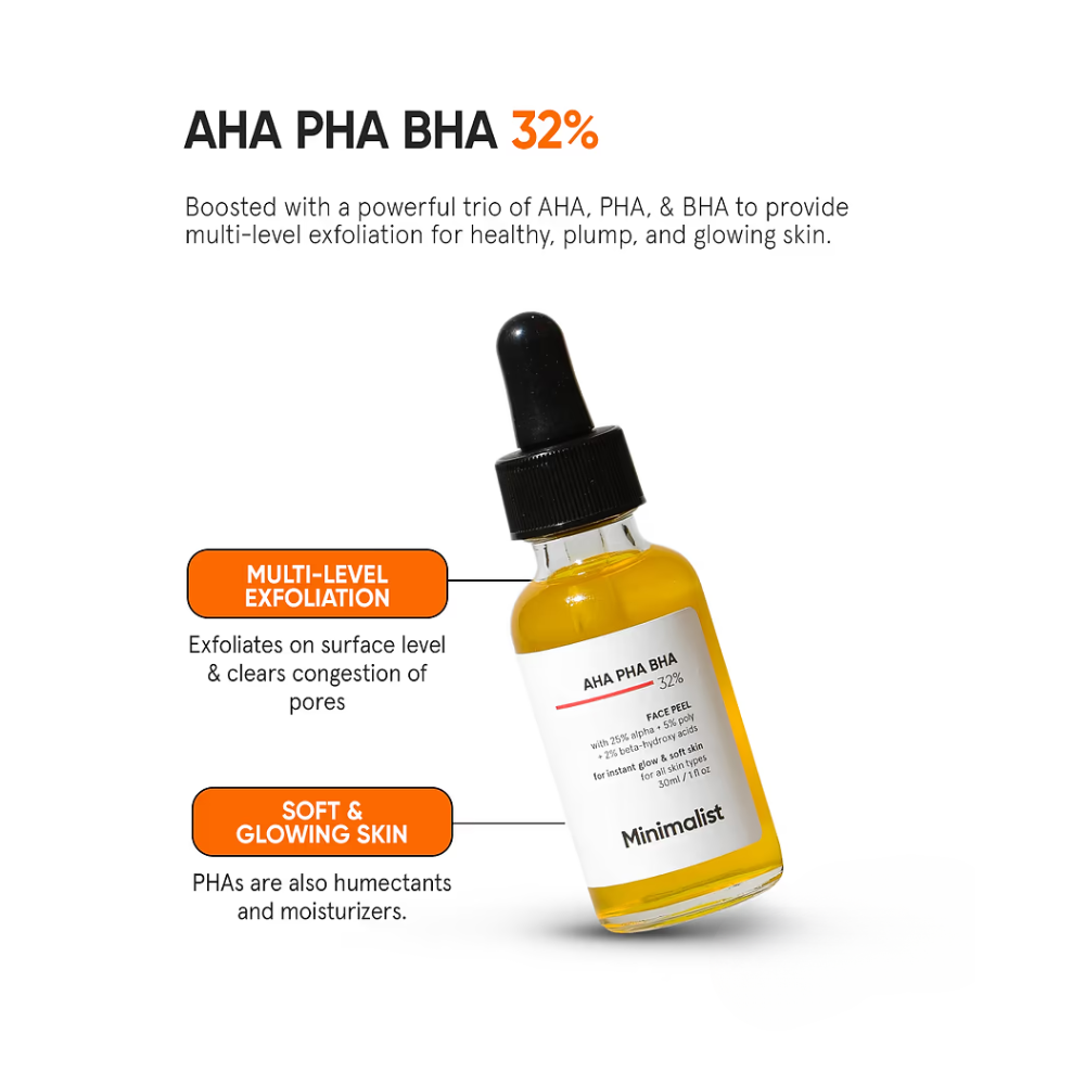 Minimalist AHA PHA BHA 32% Face Peel 30ml