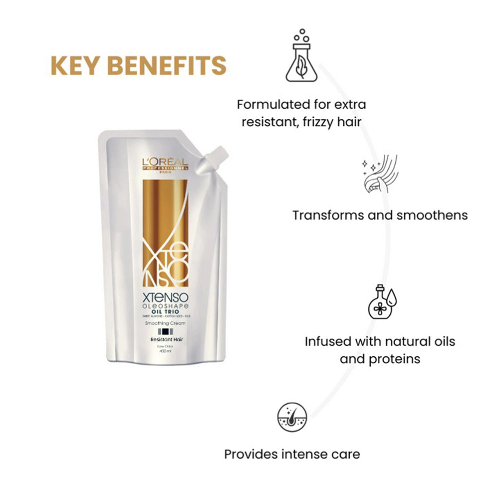 LOREAL XTENSO SMOOTHING CREAM RESISTANT HAIR 400ML .