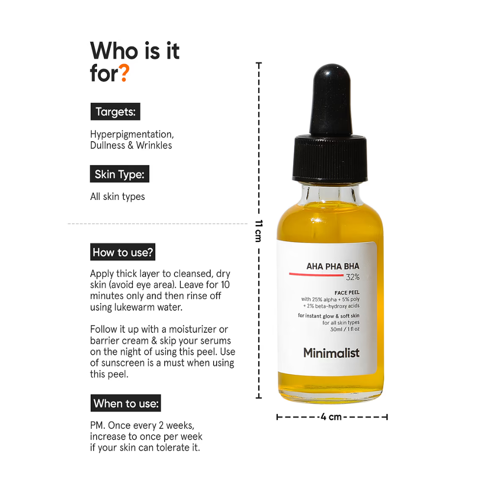 Minimalist AHA PHA BHA 32% Face Peel 30ml
