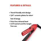 ಐಕಾನಿಕ್ ಮಿನಿ ಪ್ರೊ ಐರನ್ (ಕೆಂಪು)