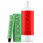 Schwarzkopf Igora Zero AMM 1-0 Black Natural 60ml + Igora 20 Vol 6% Developer 1000ml Combo