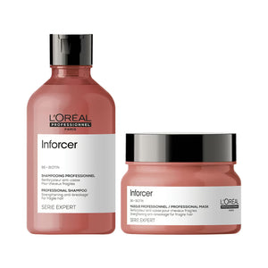 LOREAL PROFESSIONNEL Inforcer Strengthening Shampoo(300 ml) & Hair Mask (250 g) Combo
