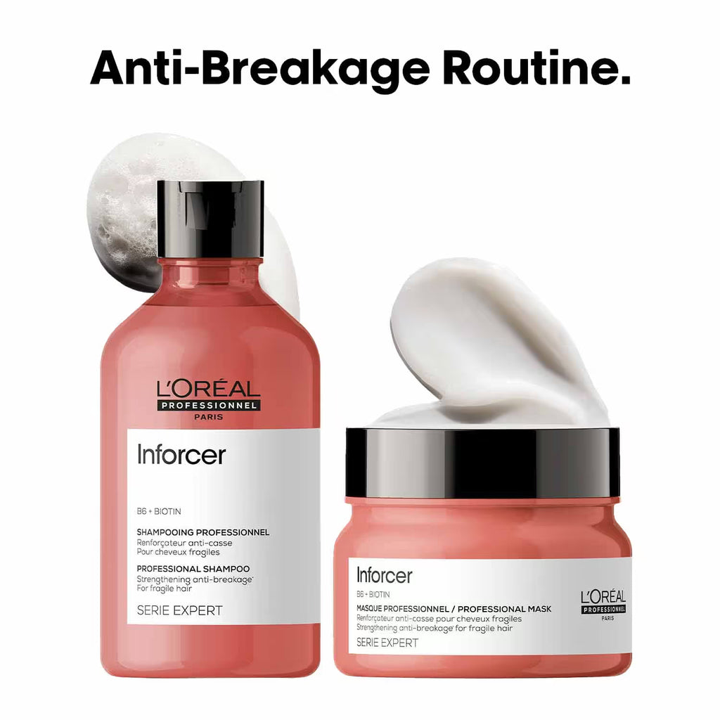 LOREAL PROFESSIONNEL Inforcer Strengthening Shampoo(300 ml) & Hair Mask (250 g) Combo