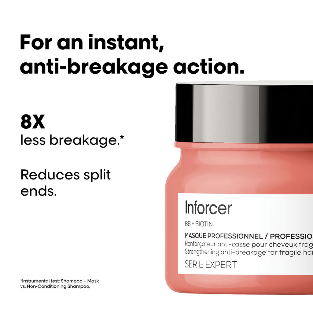 LOREAL PROFESSIONNEL Inforcer Strengthening Shampoo(300 ml) & Hair Mask (250 g) Combo