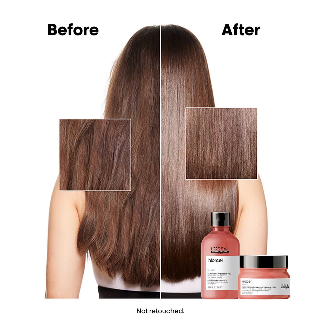 LOREAL PROFESSIONNEL Inforcer Strengthening Shampoo(300 ml) & Hair Mask (250 g) Combo