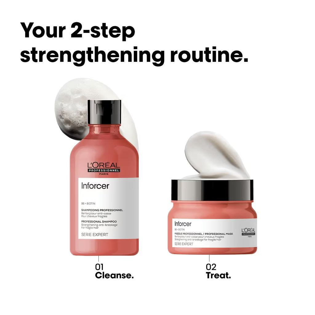 LOREAL PROFESSIONNEL Inforcer Strengthening Shampoo(300 ml) & Hair Mask (250 g) Combo