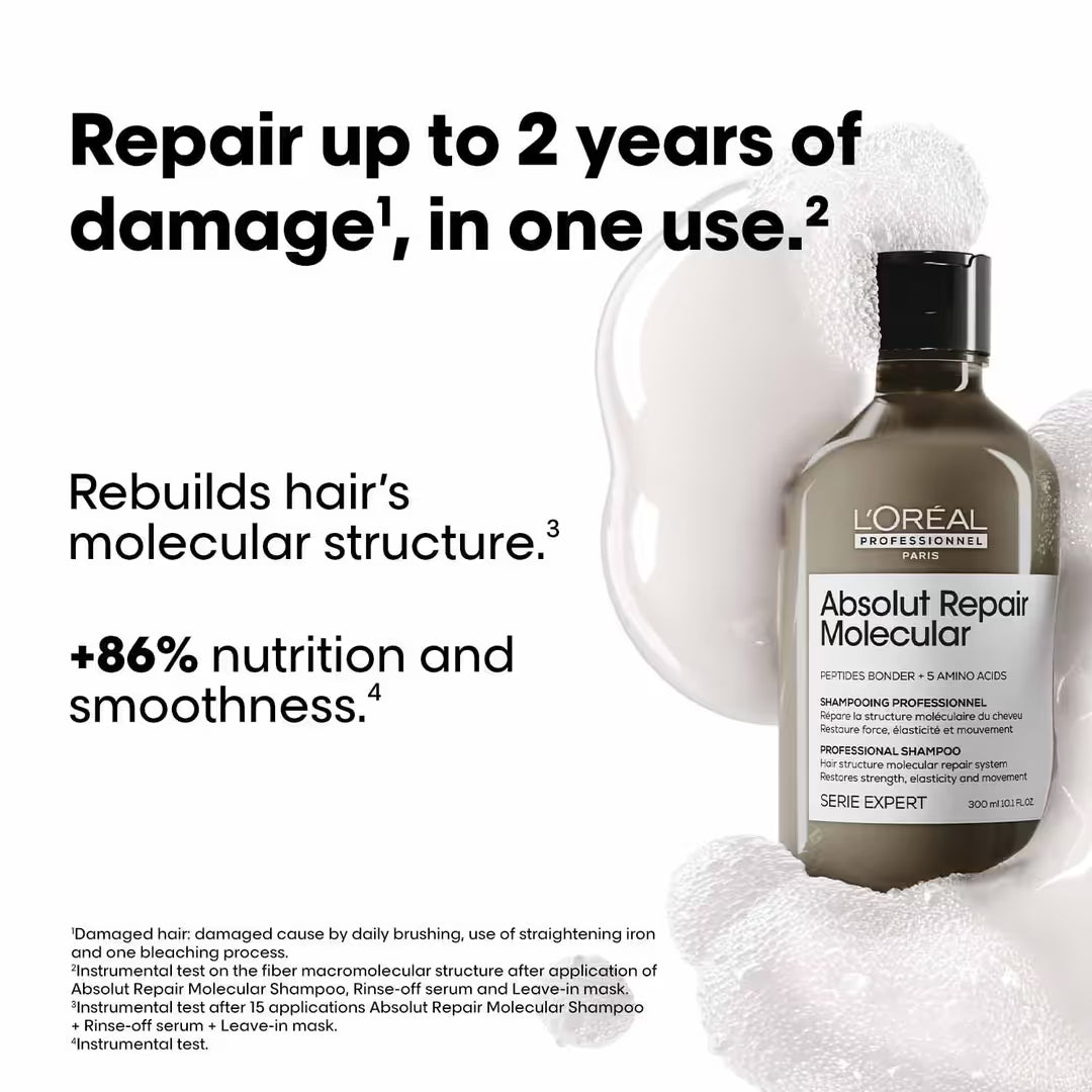 LOREAL PROFESSIONNEL Absolut Repair Molecular Sulfate-Free Shampoo 300ml & Mask 250ml