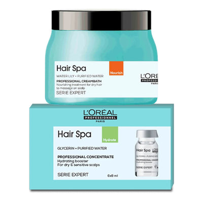 Loreal Hair Spa Deep Nourishing Creambath 490ml + Hydrating Concentrate Combo