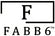 Logo with the letter 'F' and 'FABB 6' text on a white background