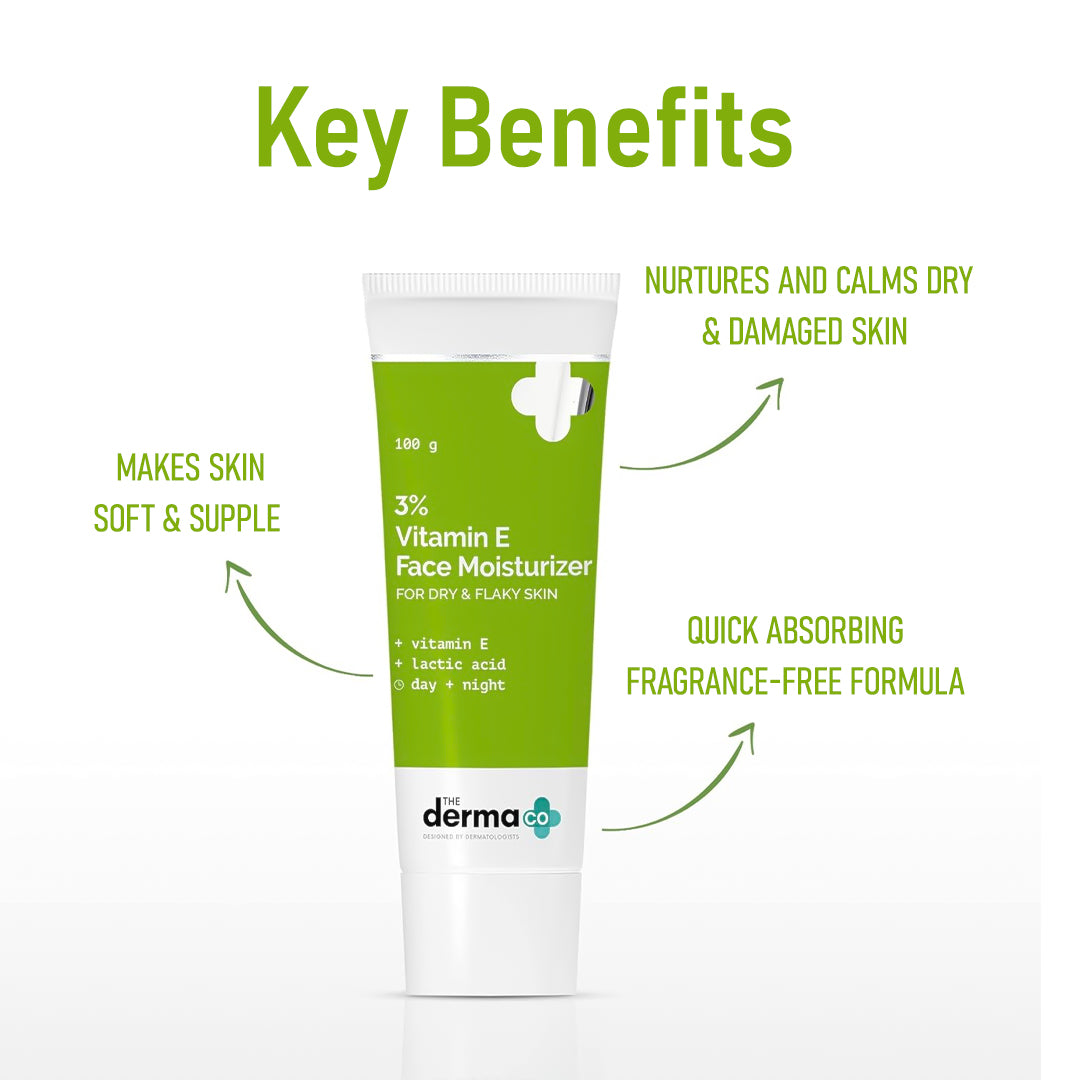 3% Vitamin E Daily Face Moisturizer For Dry & Flaky Skin 30g