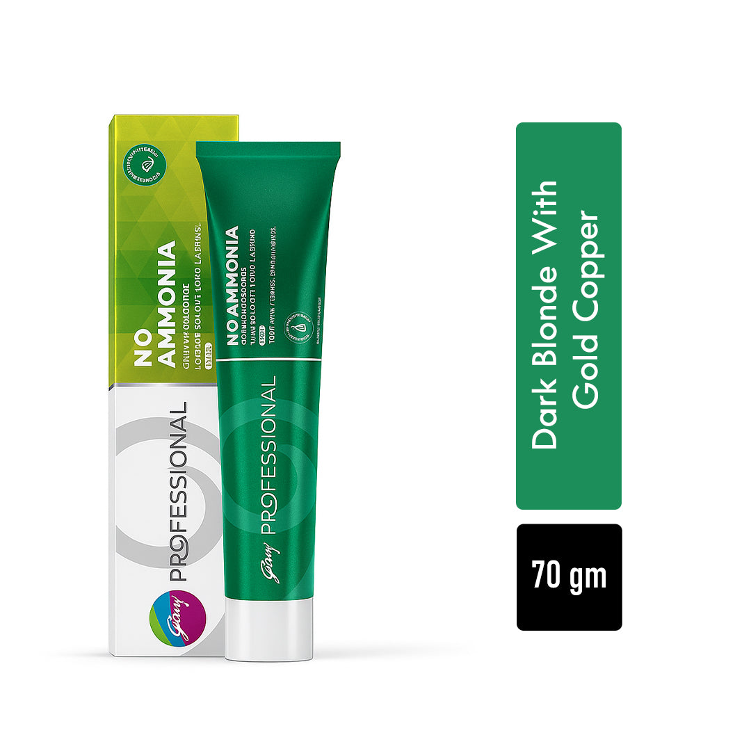 Godrej Professional No Ammonia Cream Hair Color 6.34 Dark Blonde With Gold Copper 70gm