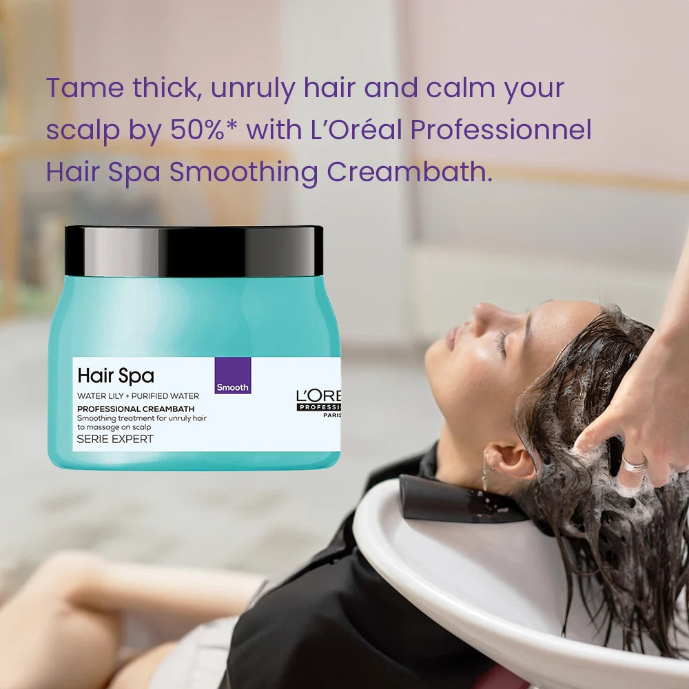 Loreal Hair Spa Smoothing Creambath 490ml + Hydrating Concentrate Combo