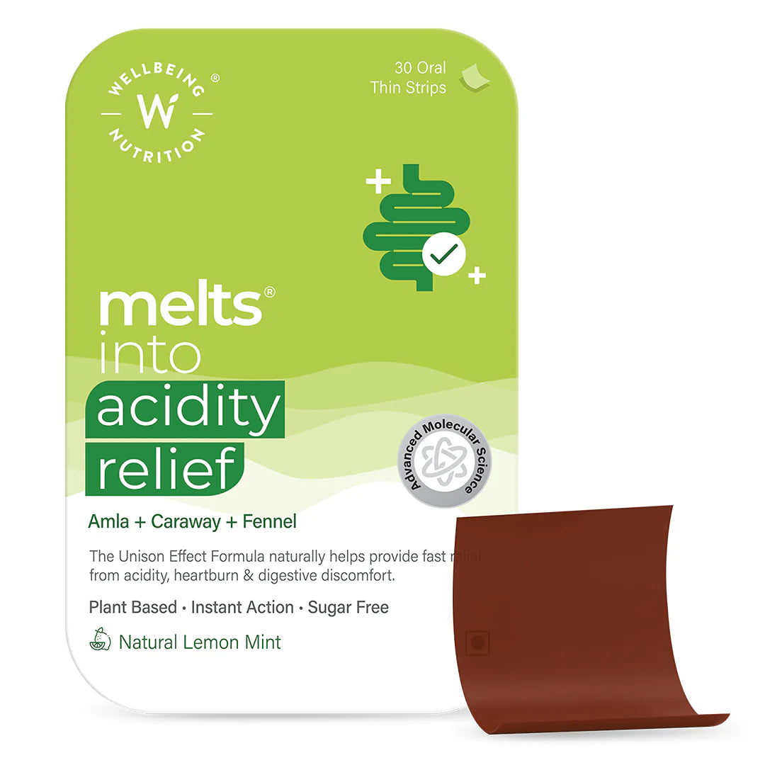 Wellbeing Nutrition Melts Into Acidity Relief 30 Strips Per Pack