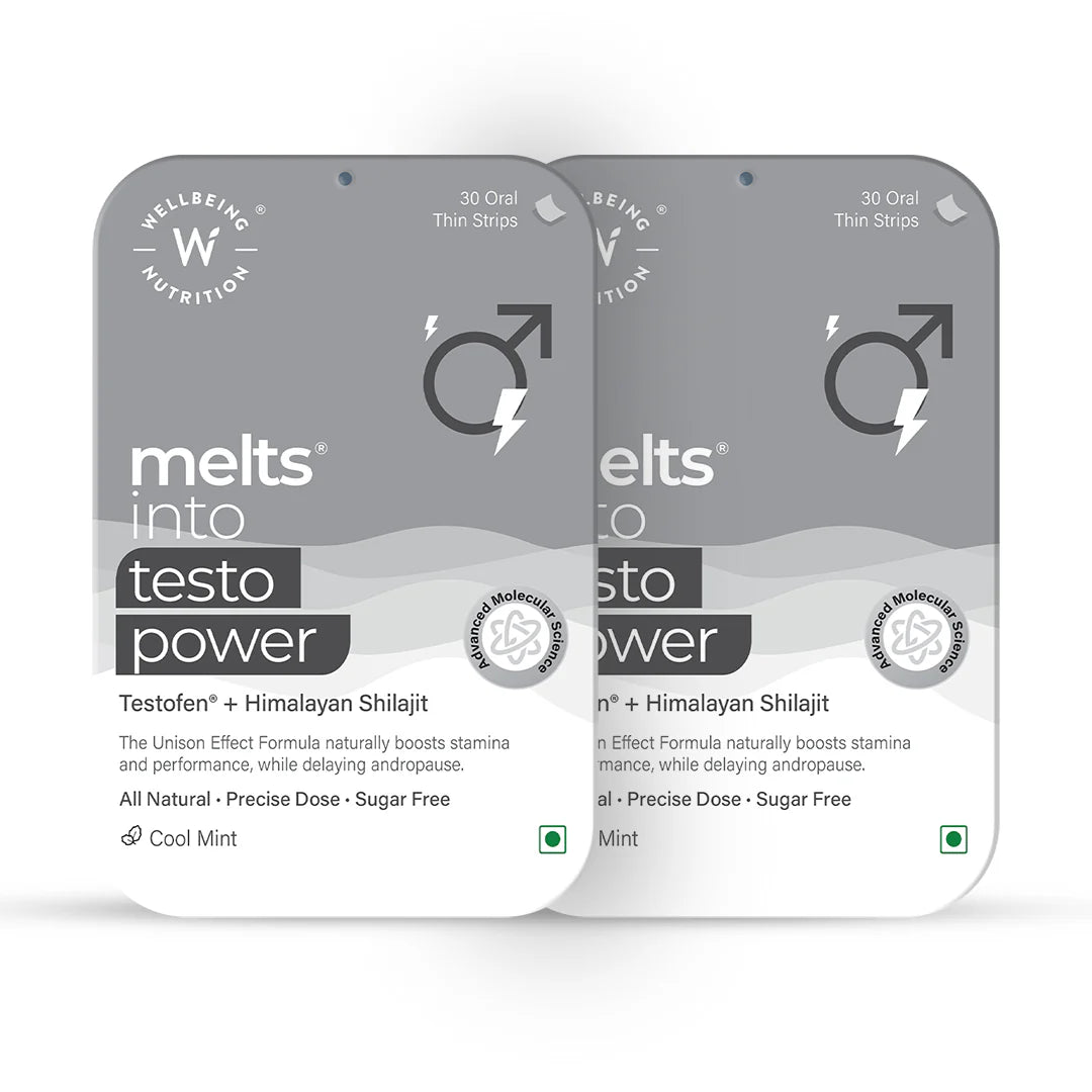 Wellbeing Nutrition Melts Into Testo Power 30 Strips Per Pack