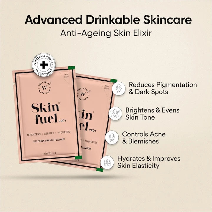skin fuel glutathione Wellbeing Nutrition Glutathione Skin Fuel Pro+ Valencia Orange Flavour – Fabb6