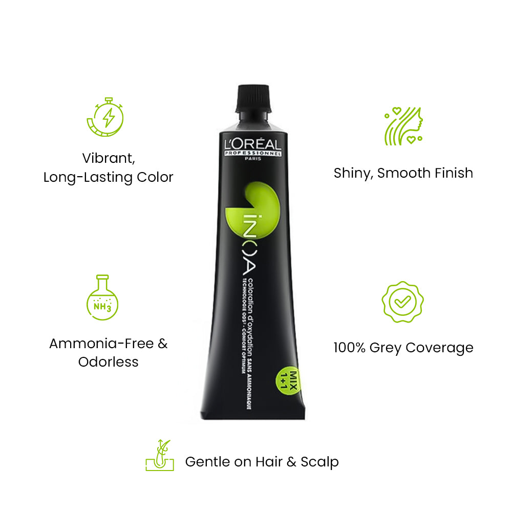 Loreal Professionnel Paris Inoa Ammonia-Free Permanent Hair Color - 1 (Black)