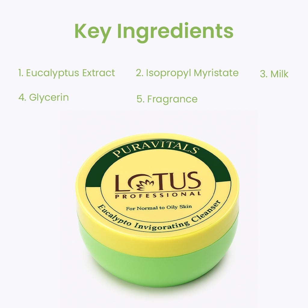 Lotus Herbals Professional Puravitals Eucalypto Invigorating Cleanser,260Gm