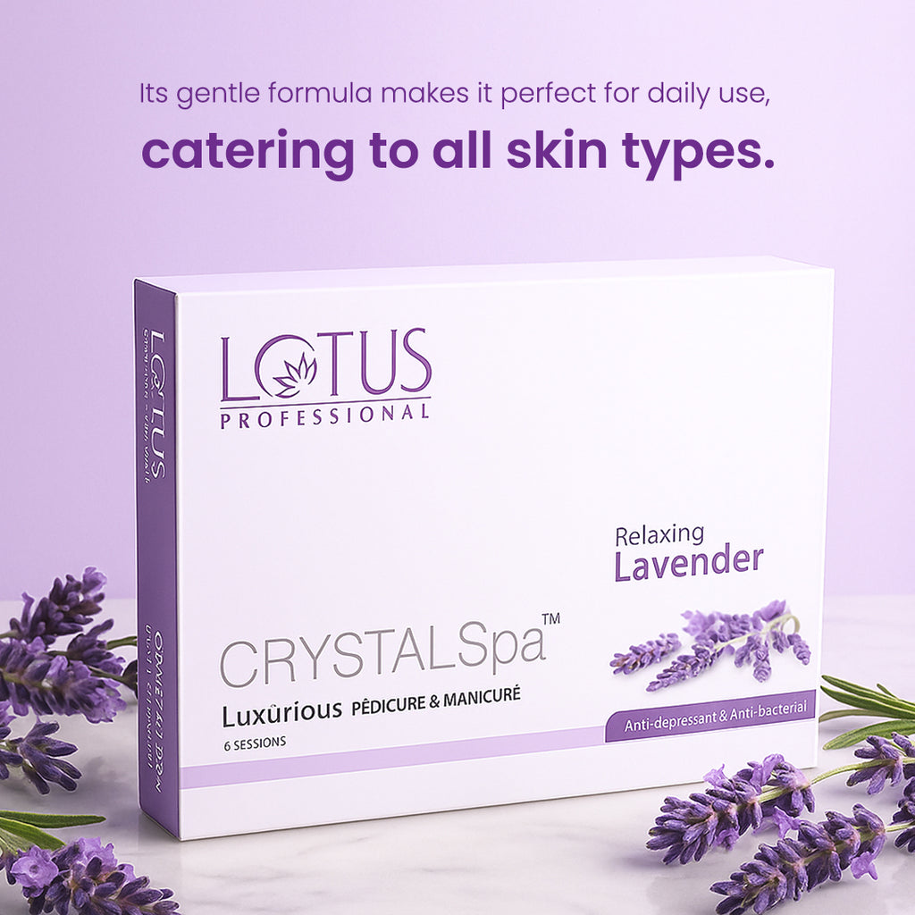Lotus Professiional Crystal Spa Luxurious Pedicure And Manicure, Relaxing Lavender 6 sessions