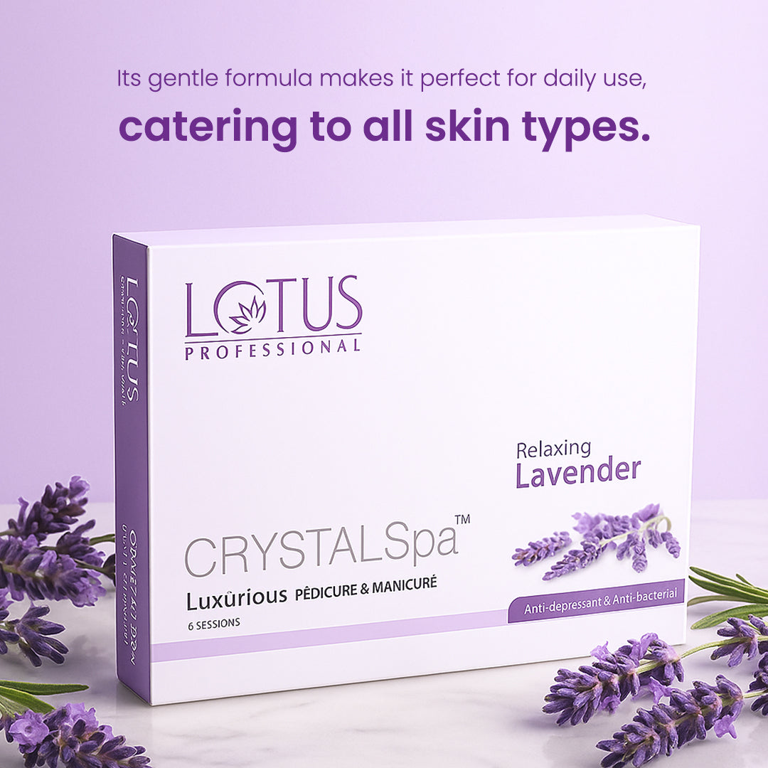 Lotus Professiional Crystal Spa Luxurious Pedicure And Manicure, Relaxing Lavender 6 sessions