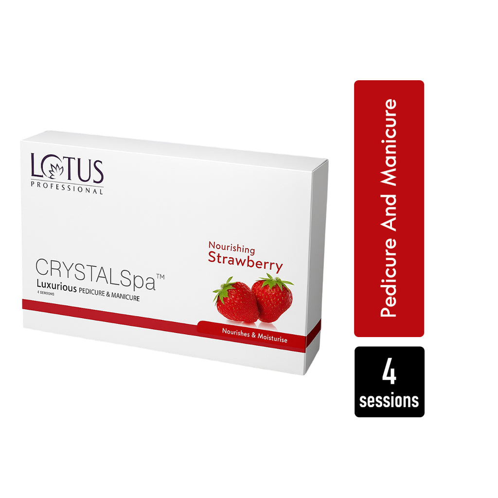 Lotus Professional Crystal Spa Luxurious Pedicure And Manicure, Strawberry 4 sessions