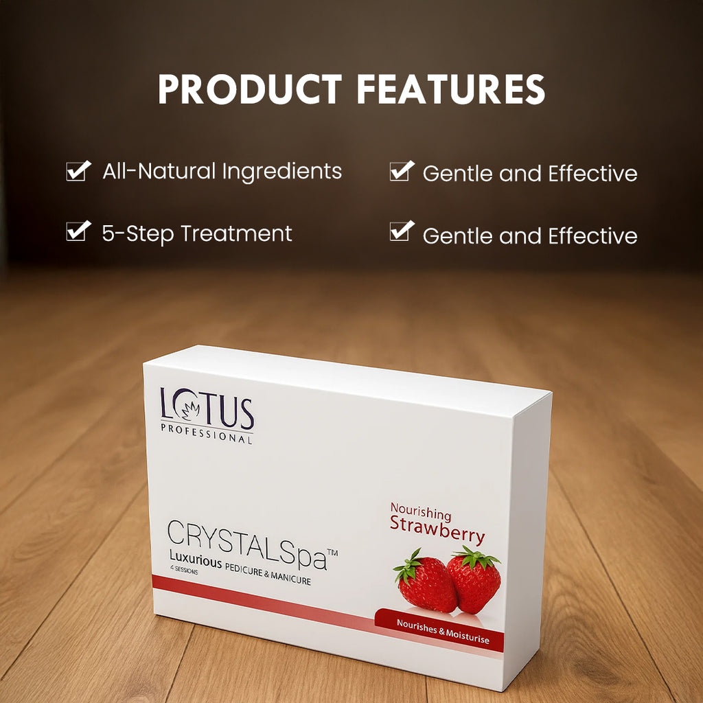 Lotus Professional Crystal Spa Luxurious Pedicure And Manicure, Strawberry 4 sessions