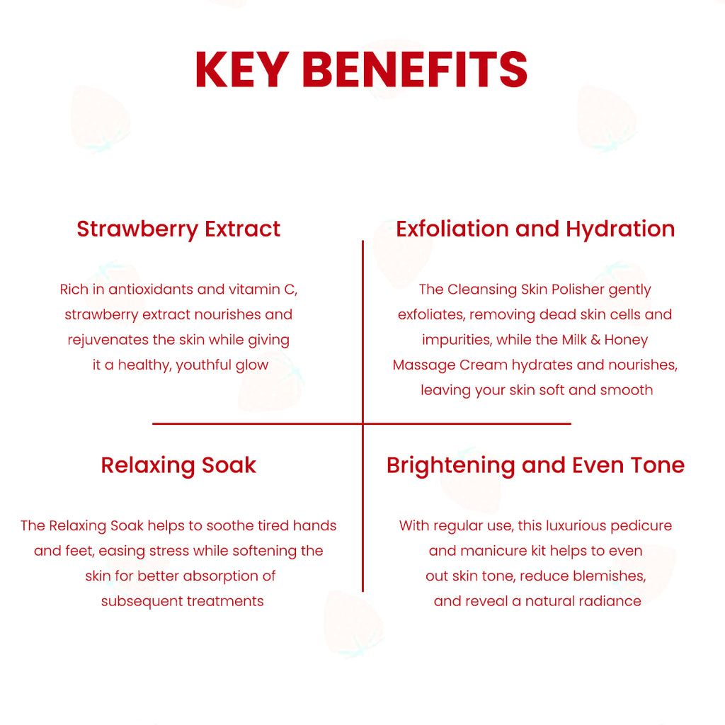 Lotus Professional Crystal Spa Luxurious Pedicure And Manicure, Strawberry 4 sessions