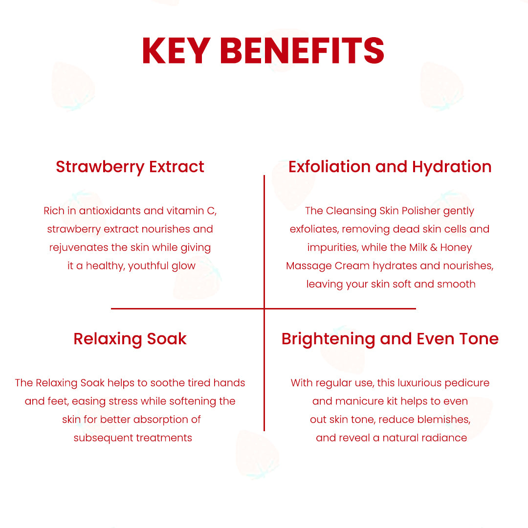 Lotus Professional Crystal Spa Luxurious Pedicure And Manicure, Strawberry 4 sessions