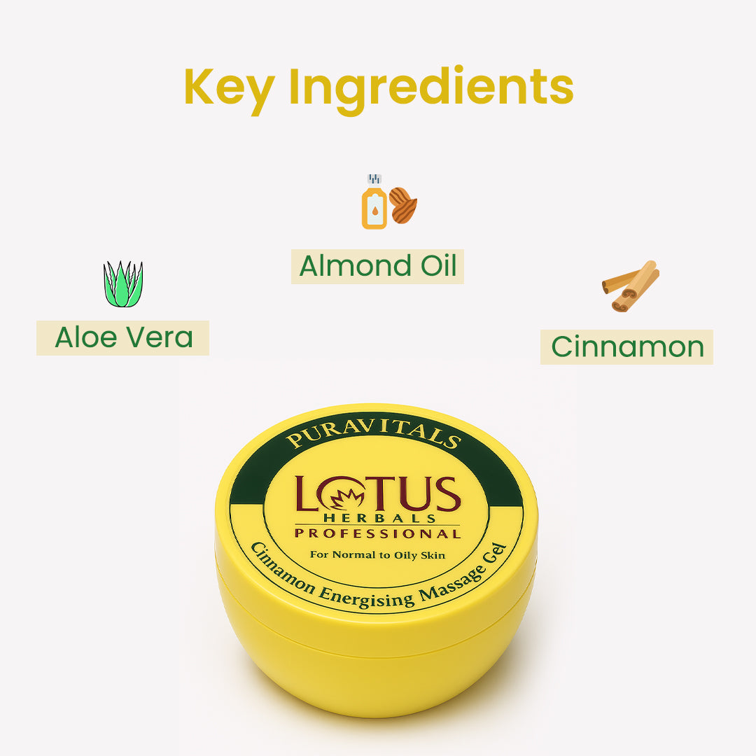 Lotus Professional Cinnamon Energising Massage Gel, 300Gm