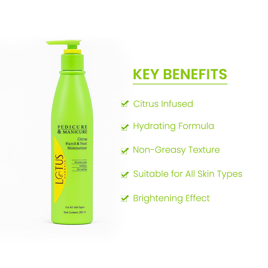 Lotus Professional Pedicure & Manicure Citrus Hand & Foot Moisturiser (250 Ml)