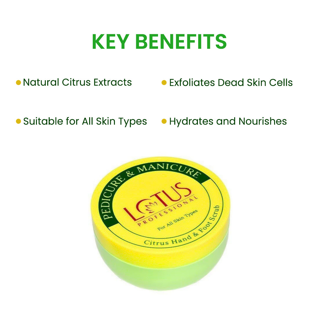 Lotus Professional Pedicure & Manicure Citrus Hand&Foot Scrub,300Gm