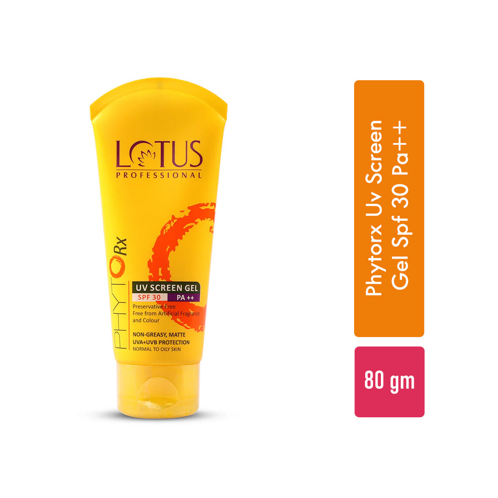 लोटस प्रोफेशनल फिटॉरक्स यूवी स्क्रीन जेल एसपीएफ 30 पा++ 80Gm