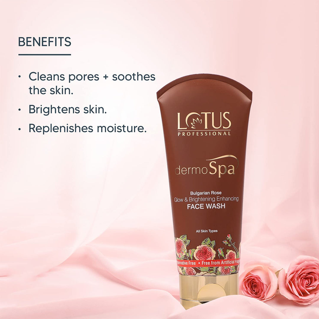 Lotus dermo spa bulgarian Rose Glow& Brightening enhancing Face wash 80gm
