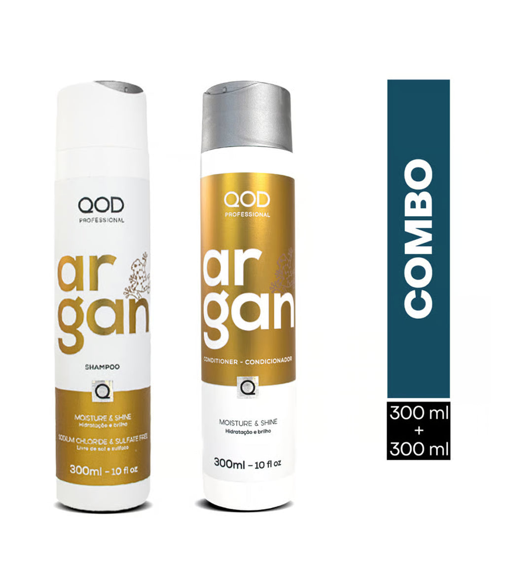 QOD Professional Argan Shampoo & Conditioner – 300ml Combo