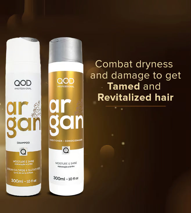 QOD Professional Argan Shampoo & Conditioner – 300ml Combo