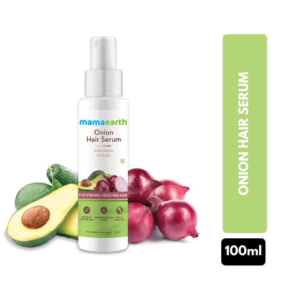 Mamaearth Onion Hair Serum with Onion & Biotin for Strong Frizz-Free Hair 100 ml
